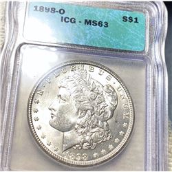 1898-O Morgan Silver Dollar ICG - MS63