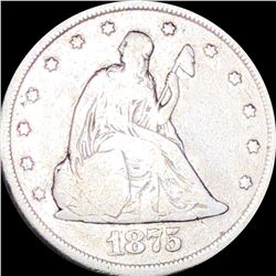 1875-CC Twenty Cent Piece NICELY CIRCULATED