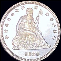 1888 Seated Liberty Quarter GEM BU PROOF-LIKE