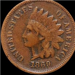 1869 Indian Head Penny NICELY CIRCULATED