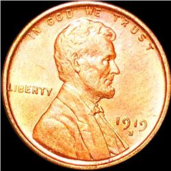 1919-S Lincoln Wheat Penny ABOUT UNC