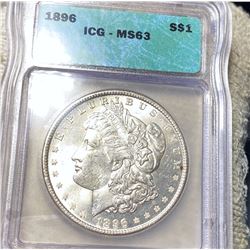 1896 Morgan Silver Dollar ICG - MS63