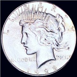 1928-S Silver Peace Dollar NEARLY UNCIRCULATED