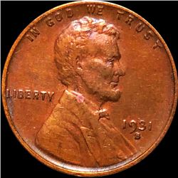 1931-S Lincoln Wheat Penny ABOUT UNCIRCULATED