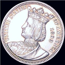 1893 Isabella Silver Quarter UNCIRCULATED