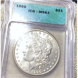 1900 Morgan Silver Dollar ICG - MS63