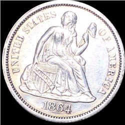 1864 Seated Liberty Dime UNCIRCULATED