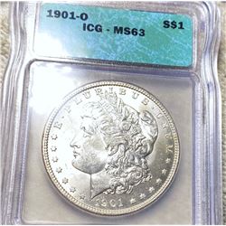 1901-O Morgan Silver Dollar ICG - MS63
