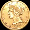 Image 1 : 1883-CC $5 Gold Half Eagle CLOSELY UNCIRCULATED