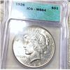 Image 1 : 1926 Silver Peace Dollar ICG - MS64