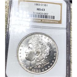 1883-O Morgan Silver Dollar NGC - MS63