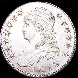 1818/7 Capped Bust Half Dollar CLOSELY UNC "LRG 8"