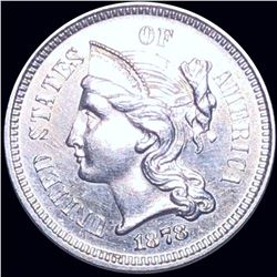1878 Three Cent Nickel GEM PROOF