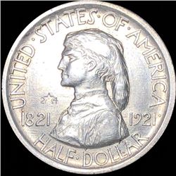 1921 Missouri "2X4" Half Dollar CLOSELY UNC