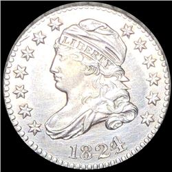 1824/2 Capped Bust Dime ABOUT UNCIRCULATED