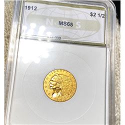 1912 $2.50 Gold Quarter Eagle NGS - MS65