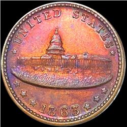 1863 Civil War Token "Army & Navy" CLOSE UNC