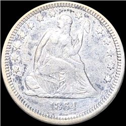 1864 Seated Liberty Quarter ABOUT UNCIRCULATED