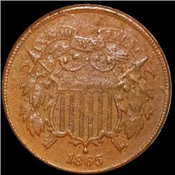1865 Two Cent Piece XF