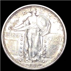 1917 Type 1 Standing Quarter UNC FULL HEAD