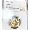 Image 1 : 1937-D Buffalo Head Nickel NGC - MS66