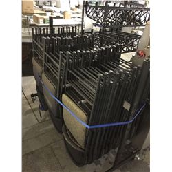 Lot of 40 folding Office Chairs with trolly