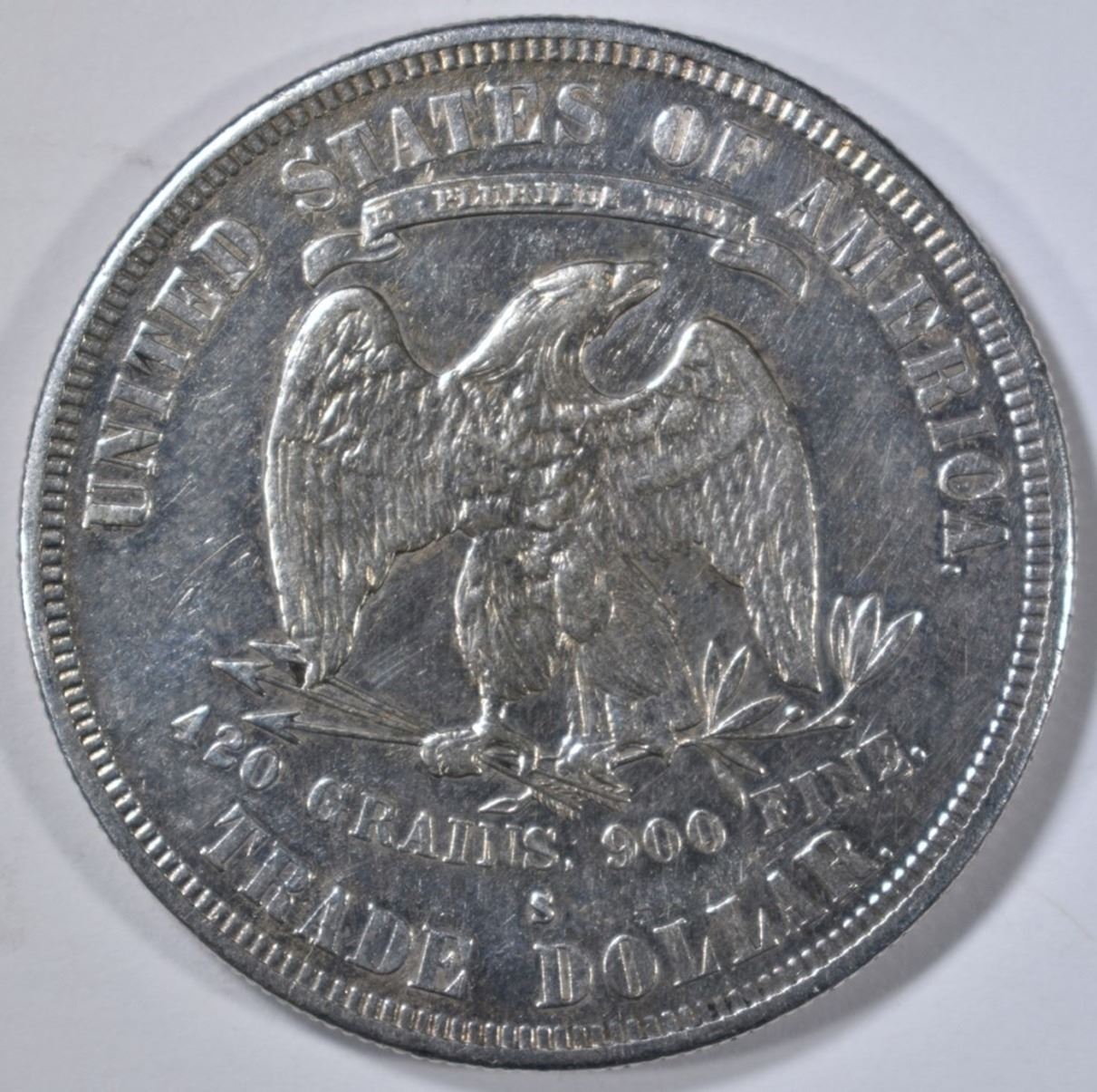 1877S TRADE DOLLAR XF/AU