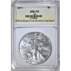 2011 AMERICAN SILVER EAGLE OBCS PERFECT GEM BU