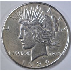 1934-S PEACE DOLLAR  AU/BU