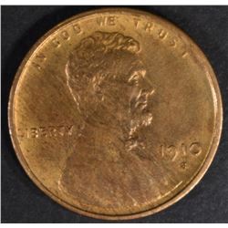 1910-S LINCOLN CENT CH BU RB