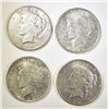 Image 1 : LOT OF 4 PEACE DOLLARS: