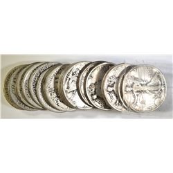 18 MIXED DATE WALKING LIBERTY HALF DOLLARS