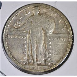 1918-D STANDING LIBERTY QUARTER  VF