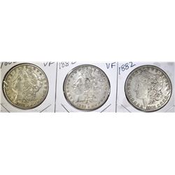 3 1882 MORGAN DOLLARS
