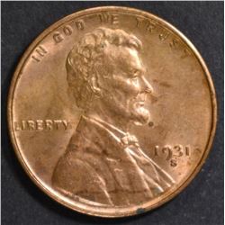 1931-S LINCOLN CENT  CH BU RB