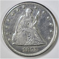 1875-CC 20-CENT PIECE  FINE