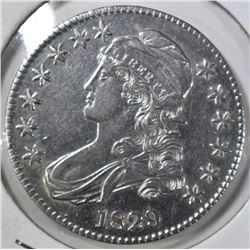 1829 BUST HALF DOLLAR  AU/BU