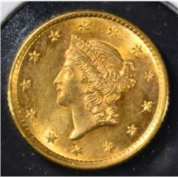 1854 $1 GOLD LIBERTY  BU