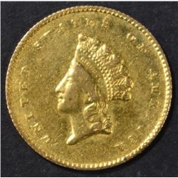 1855-O $1 GOLD INDIAN PRINCESS  AU