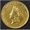 Image 1 : 1855-O $1 GOLD INDIAN PRINCESS  AU