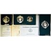 Image 1 : LOT OF 3 COMMEM PROOF SILVER DOLLARS: