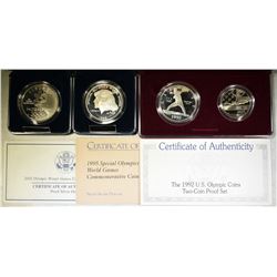 LOT OF 3 COMMEM PROOF SILVER DOLLARS: