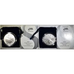 2006-W & 2007-W AMERICAN SILVER EAGLES