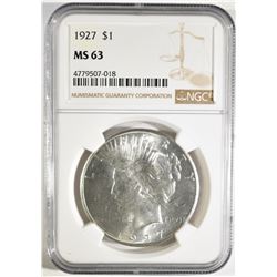 1927 PEACE DOLLAR  NGC MS-63
