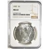 Image 1 : 1927 PEACE DOLLAR  NGC MS-63