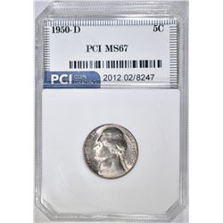 1950-D JEFFERSON NICKEL, PCI SUPERB GEM BU