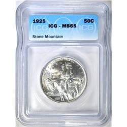 1925 STONE MOUNTAIN COMMEM HALF ICG MS-65