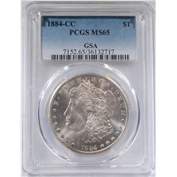 1884-CC MORGAN DOLLAR PCGS MS-65 GSA