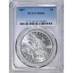 1887 MORGAN DOLLAR, PCGS MS-64