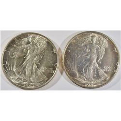 1947-P,D WALKING LIBERTY HALVES AU/BU